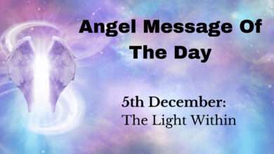 angel message of the day : the light within