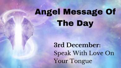 angel message of the day : speak with love on your tongue
