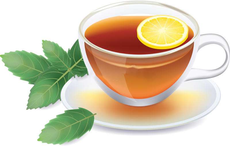 transparent cup black tea lemon mint 24108499
