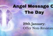 angel message of the day : offer non-resistance