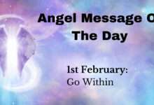 angel message of the day : go within